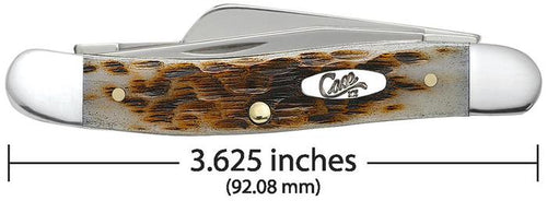 Case Amber Bone Peach Seed Jig Medium Stockman