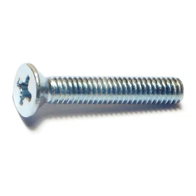 Monster Fastener Zinc Plated Steel Coarse Thread Phillips Flat Head Machine Screws (#8-32 x 1/2 (50 PCS))