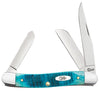 Case Sawcut Jig Caribbean Blue Bone Medium Stockman Knife (Caribbean Blue Bone)