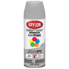 Colormaster Spray Paint, Indoor/Outdoor Use, Gloss Pewter Gray, 12-oz.