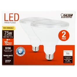 LED Flood Light Bulbs, 750 Lumens, 10.5-Watts, 2-Pk.