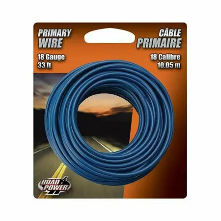 Southwire 18 Gauge Stranded Primary Wire, Blue - 33 ft.