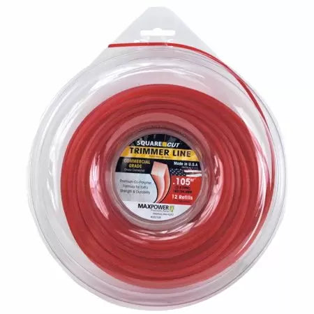 Maxpower .105 X 180' Red Square one Trimmer Line (.105 X 180')