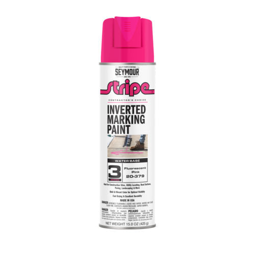 Seymour 20-379 Seymour Stripe 3-Series Inverted Ground Marking Paint, Florescent Pink (15oz)