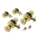 Ultra Hardware Tulip Knob Double Combo - Entry & Single Cylinder Deadbolt K2, Polished Brass Finish (Polished Brass Finish)