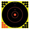 Birchwood Casey 34022 Shoot-N-C  Self-Adhesive Paper 12 Bullseye Yellow Target Paper w/Black Target & Red Accents 12 Per Pack