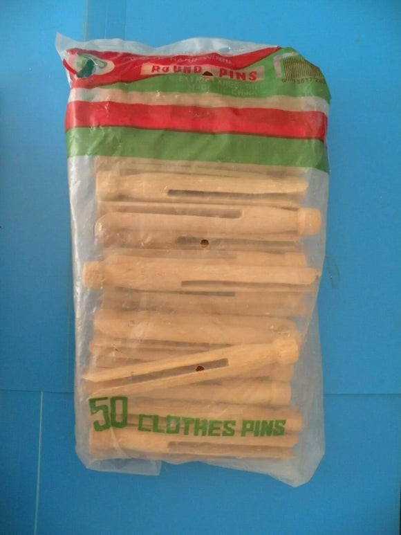 World & Main/Cranbury 50ct Wood Clothespin (Large)