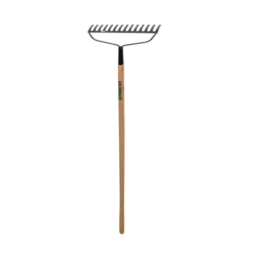 Seymour Midwest Bow Rake, Welded 14 Tine 13.7 Head, 54 Hardwood Handle