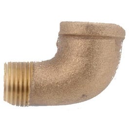 Pipe Fitting, Street Elbow, Rough Brass, 90 Degree, 1/2-In.