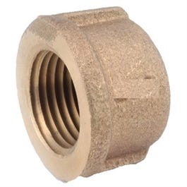 Pipe Cap, Rough Brass, 1/2-In.