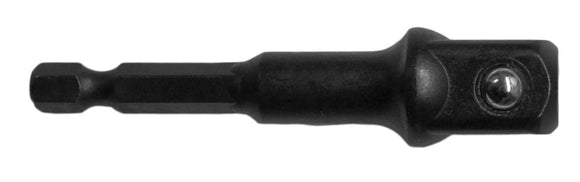 Century Drill And Tool Socket Adapter 1/2″ Square Drive 2″ Length 1/4″ Hex Shank Impact Pro (1/2