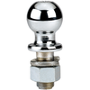 Reese Towpower  Trailer Hitch Ball, 2 in. Diameter, 6,000 lbs. Capacity, 1 in. Shank Dia, 2 in. Shank Length, Chrome (2)