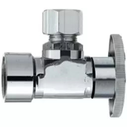 Plumb Pak Quarter Turn Angle Valve, Chrome, 1/2 X 1/2