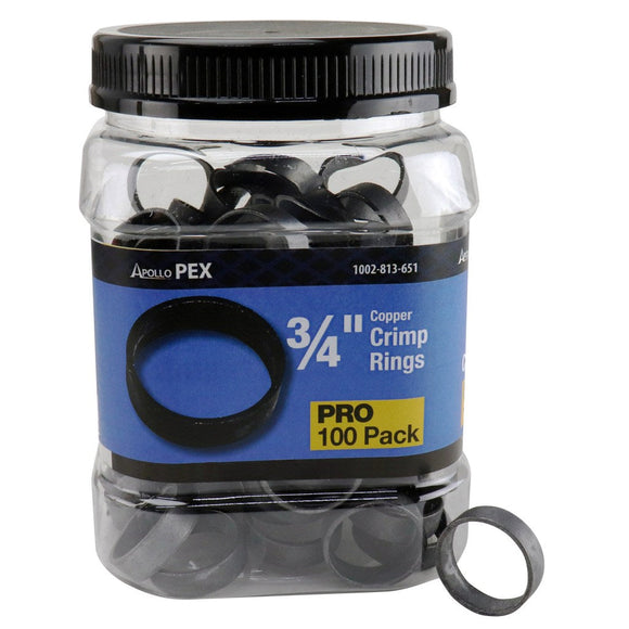 Apollo PEX Fasteners 3/4 in. Crimp Rings (100 Pack Jar) (3/4