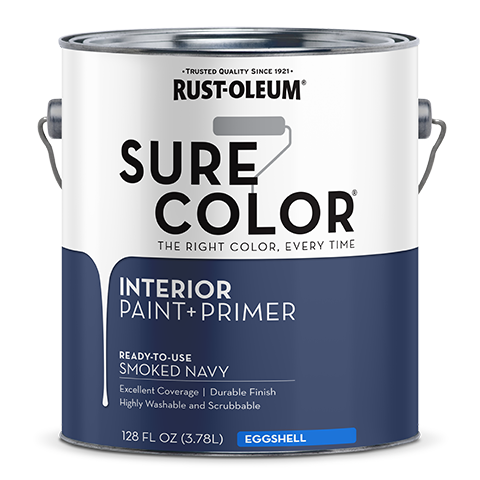 Rust-Oleum Sure Color Eggshell Interior Wall Paint 1 Gallon Smoked Navy (1 Gallon, Smoked Navy)