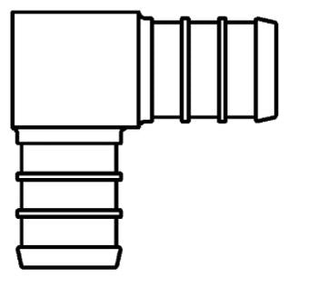 American Granby PEX Insert Brass 90 Elbow NL 1/2 (1/2