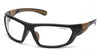 Pyramex Carhartt Carbondale Clear Lens with Black/Tan Frame (Black/Tan)