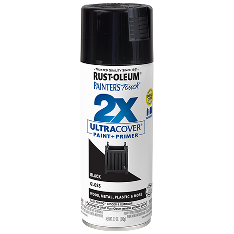 Rust-Oleum Painter's Touch® 2X Ultra Cover Primer Spray Paint (Gloss Black, 12 oz. Spray)