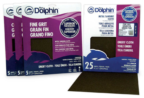 Linzer Blue Dolphin Emery Cloth Medium 9 x 11 25 Pack (9 x 11)