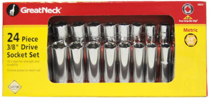 SOCKET SET 3/8 DR  METRIC 24PC