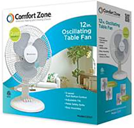 OSCILLATING FAN 12 IN WT TABLE TOP