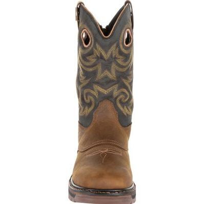 Georgia Boot Carbo-Tec LT Waterproof Pull-On Work Boot (Black and Brown)