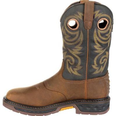 Georgia Boot Carbo-Tec LT Waterproof Pull-On Work Boot (Black and Brown)