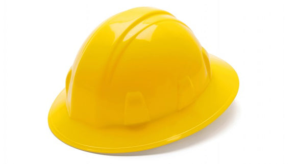 Pyramex Sl Series Full Brim Hard Hat Yellow Full Brim Style 4-Point Ratchet