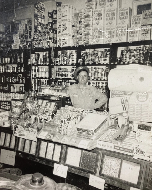 Photo of Charles within an old McGuinn's Store