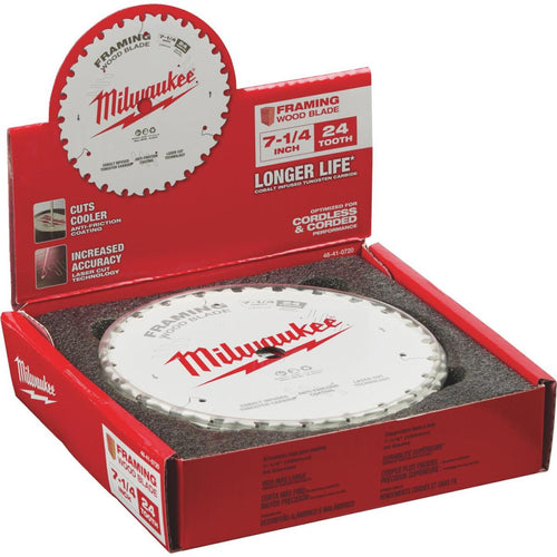 Milwaukee 7-1/4 In. 24-Tooth Framing Circular Saw Blade, Bulk