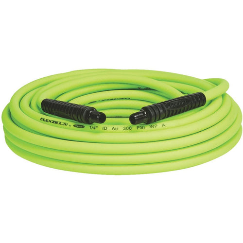 Flexilla 1/4 In. x 50 Ft. Polymer-Blend Air Hose with 1/4 In. MNPT Fittings