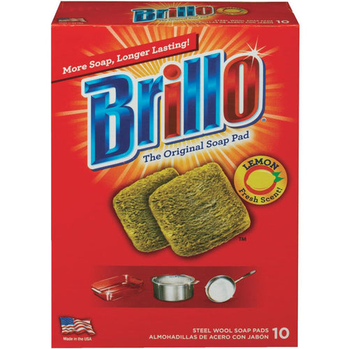 Brillo Lemon Steel Wool Scouring Pad (10 Count)