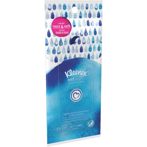 Kleenex Wet Wipes Gentle Clean Disposable Wipes (8-Count)