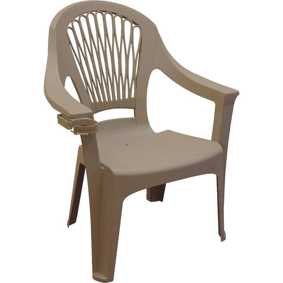 Adams Big Easy Portobello Resin High Back Stackable Chair