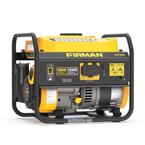 Firman Power Equipmen Gas Portable Generator 1500w Recoil Start (1500 W)