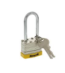 Guard Security Laminated Steel Padlock with 1-1/2-Inch  Long Shackle (1-1/2