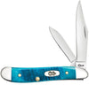 Case Sawcut Jig Caribbean Blue Bone Peanut Knife (Caribbean Blue Bone)