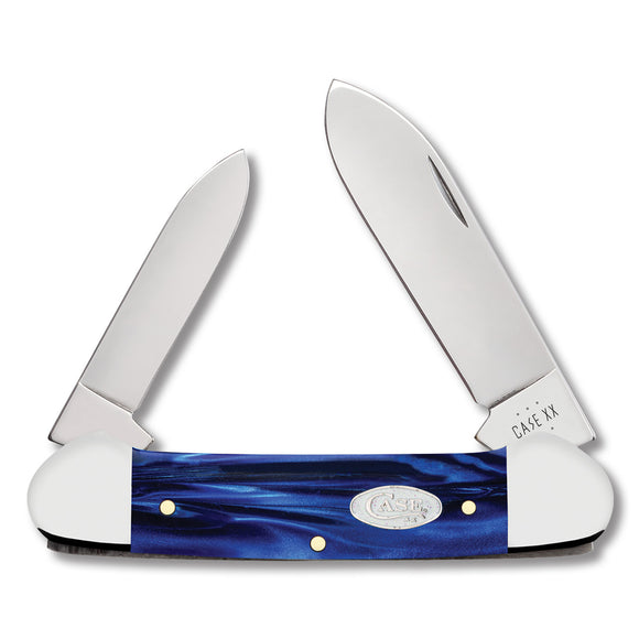 Case Canoe Blue Pearl Kirinite Stainless Pocket Knife