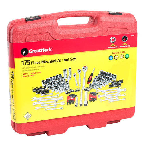 GreatNeck GN175 Mechanic's Tool Set (175 Piece)