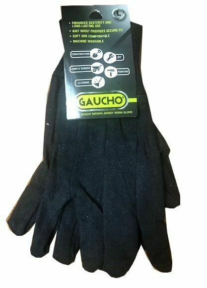 Gaucho Brown Jersey Work Gloves