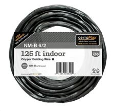 Marmon Home Improvement 125 ft. 6/2 Black Stranded CerroMax SLiPWire Copper NM-B Wire (125', Black)