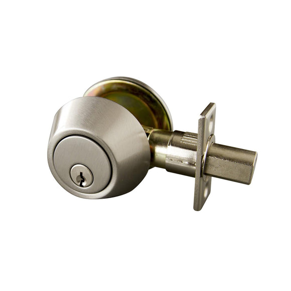 Design House  Single Cylinder 6-Way Universal Deadbolt in Satin Nickel