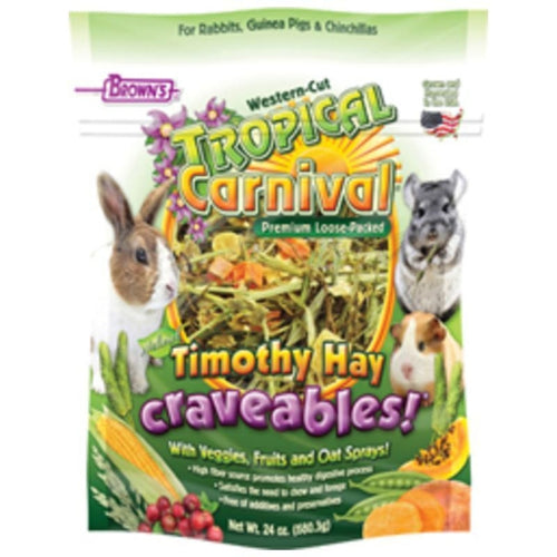 TROPICAL CARNIVAL NATURAL TIMOTHY HAY CRAVEABLES (24 OZ)