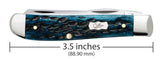 Case Pocket Worn® Peach Seed Jig Mediterranean Blue Bone Mini Trapper (Mediterranean Blue Bone)